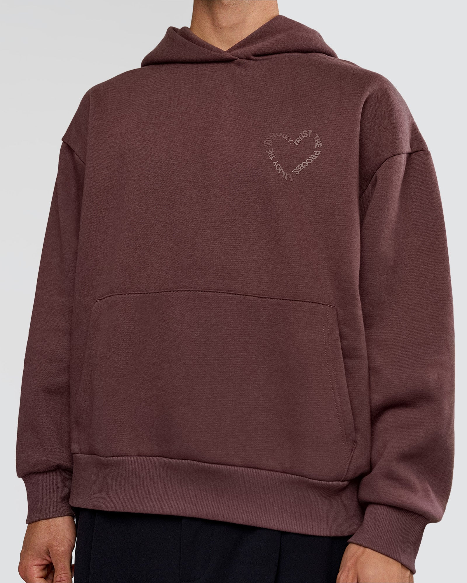 Unisex Love The Process Oversize Hoodie - Cocoa Powder-Hot