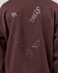 Man wearing Unisex Love The Process Oversize Hoodie - Cocoa Powder-Hot Chocolate | Model:Albert | Size:M