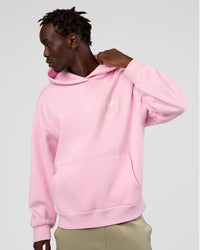 Man wearing Unisex Love The Process Oversize Hoodie - Marshmallow-White | Model:Okello | Size:M