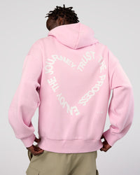 Man wearing Unisex Love The Process Oversize Hoodie - Marshmallow-White | Model:Okello | Size:M