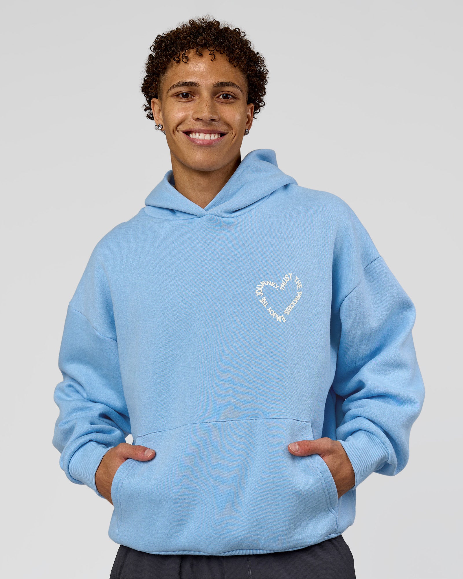 Unisex Love The Process Oversize Hoodie - Open Air-Off White | LSKD