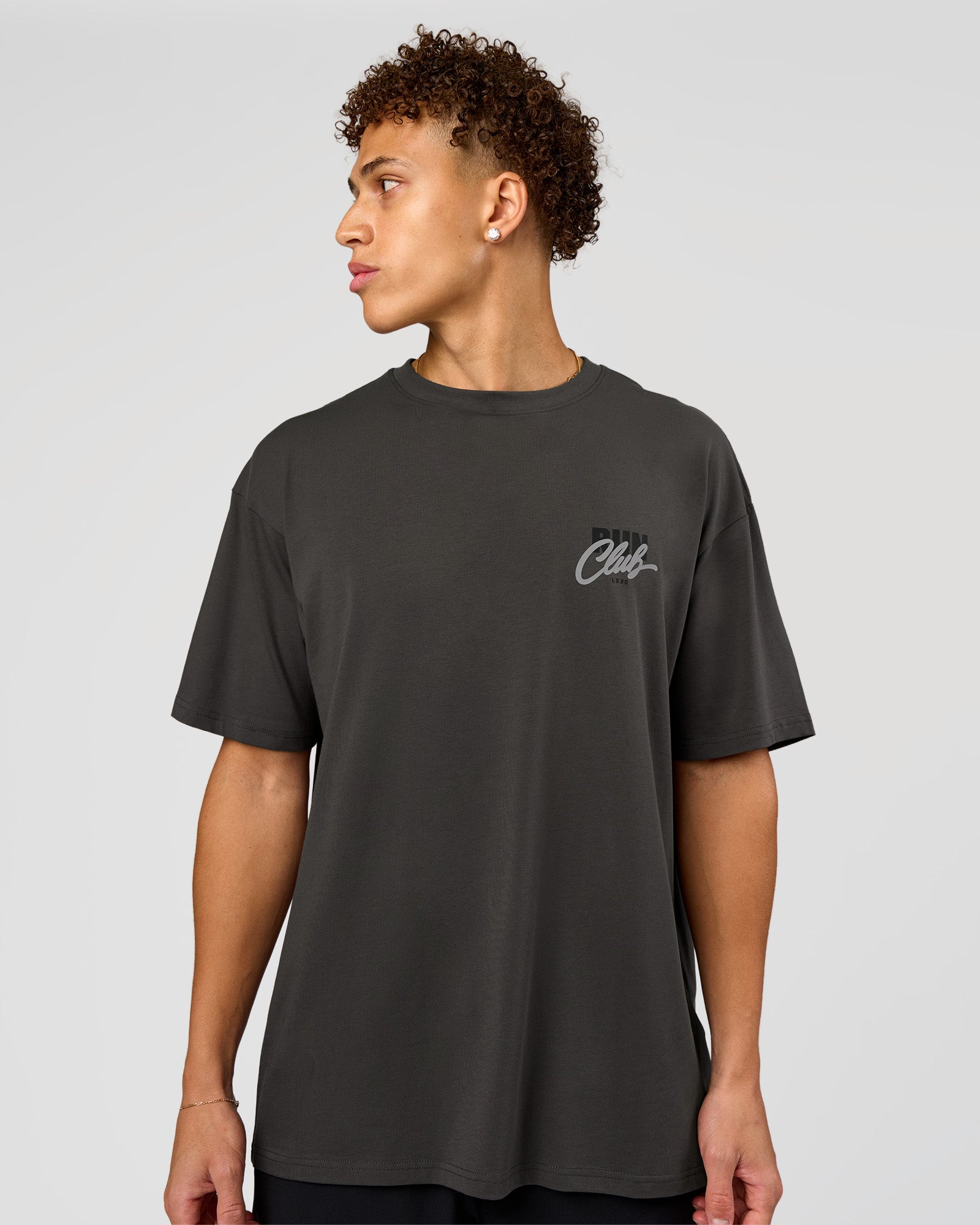 Values Run Club FLXCotton Tee - Dark Storm-Alloy | LSKD