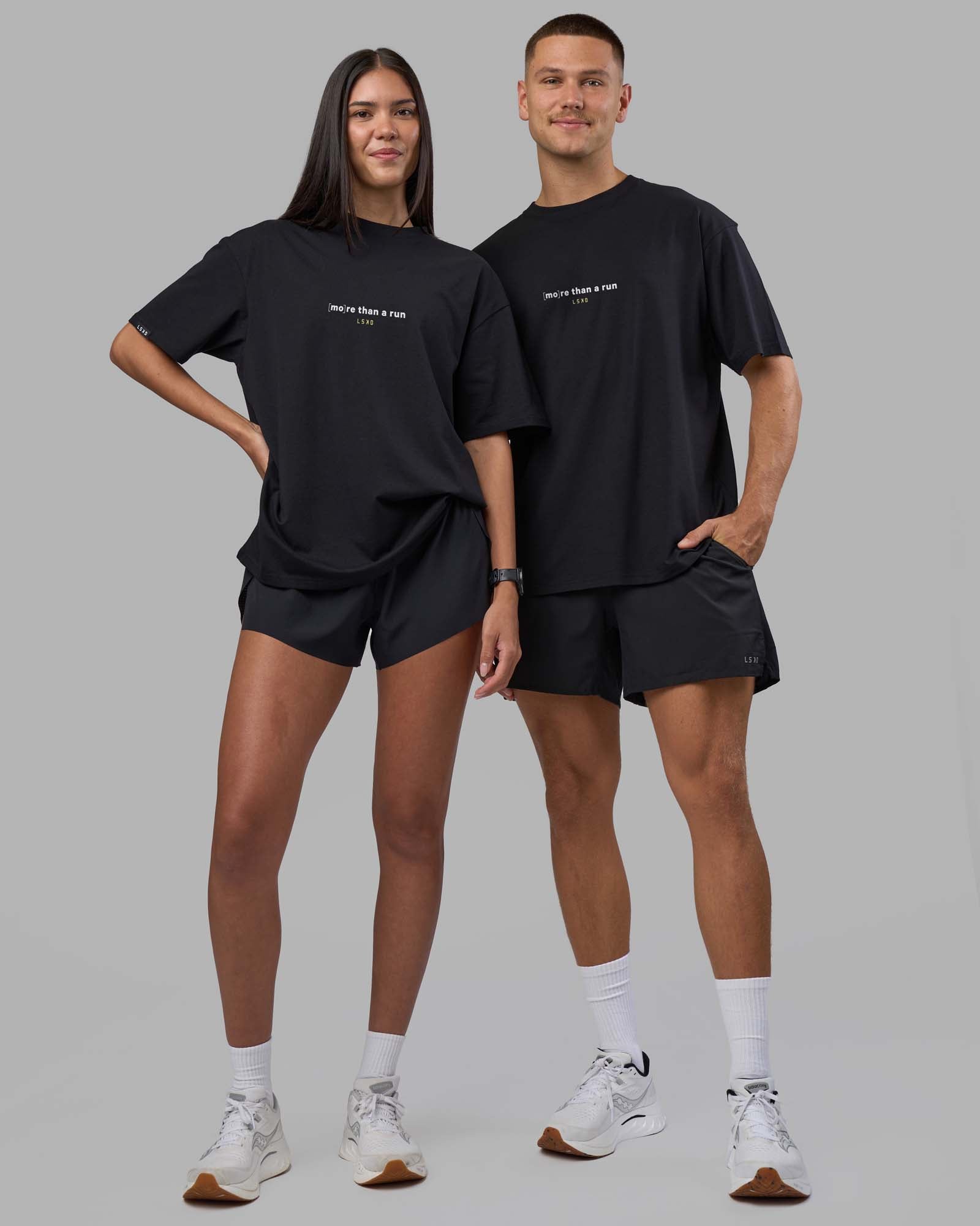 MTAR FLXCotton Oversized Tee - Black | Model:Both | Size:Duo