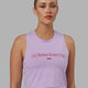 Woman wearing 1% Better FLXCotton Tank - Purple-Red