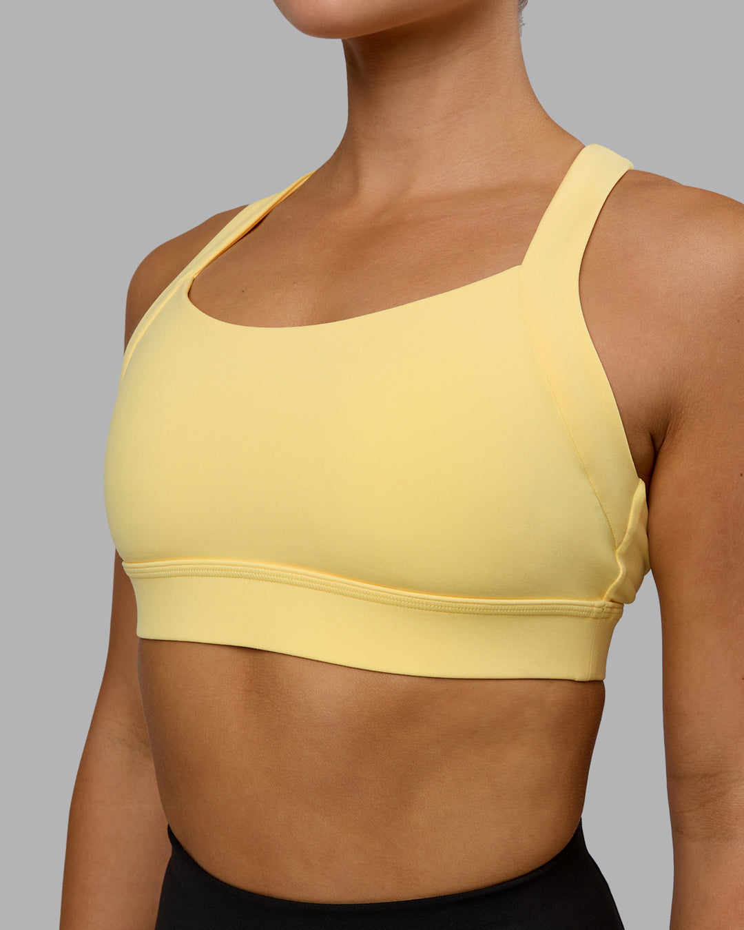 Woman wearing Advance Sports Bra - Lemon