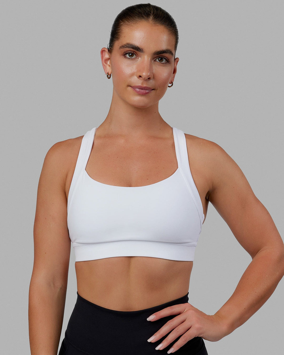 long white sports bra