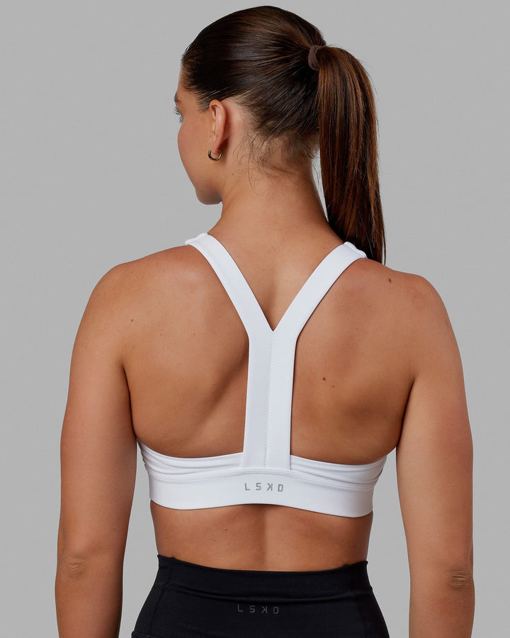 Woman wearing Advance Sports Bra - White