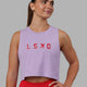 Woman wearing Agile FLXCotton Tank - Pale Lilac-Infrared
