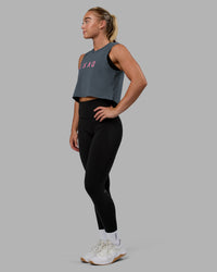 Woman wearing Agile FLXCotton Tank - Turbulence-Candy Pink