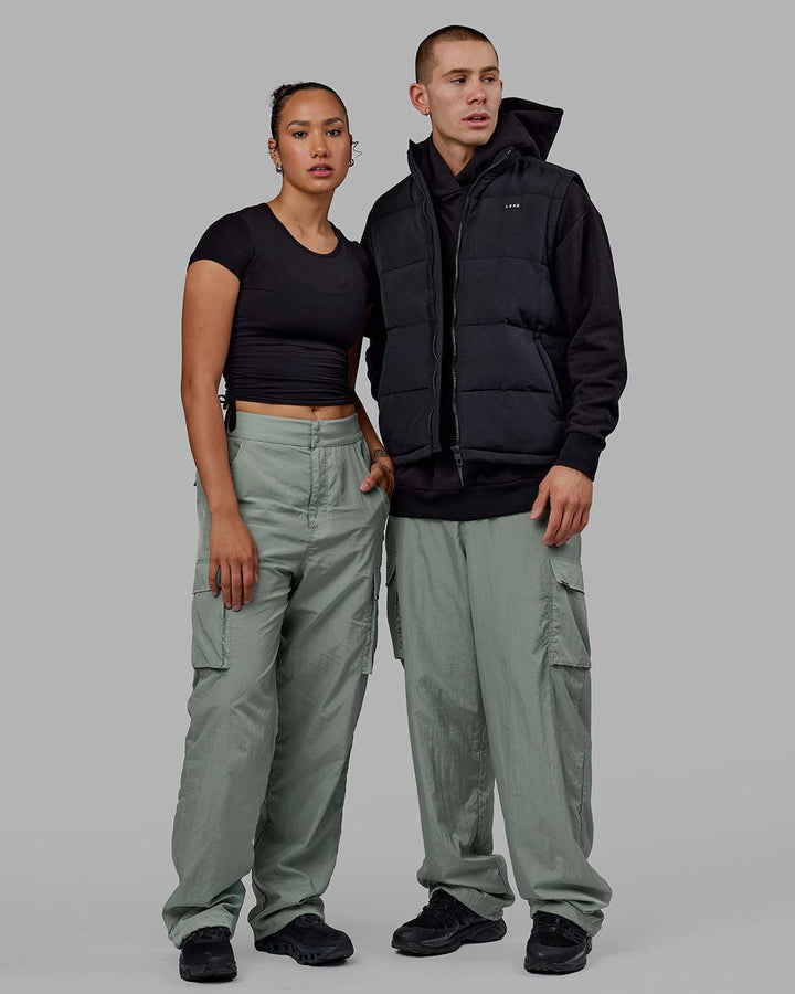 Duo wearing Unisex All Day Performance Cargo Pant - Iceberg Green