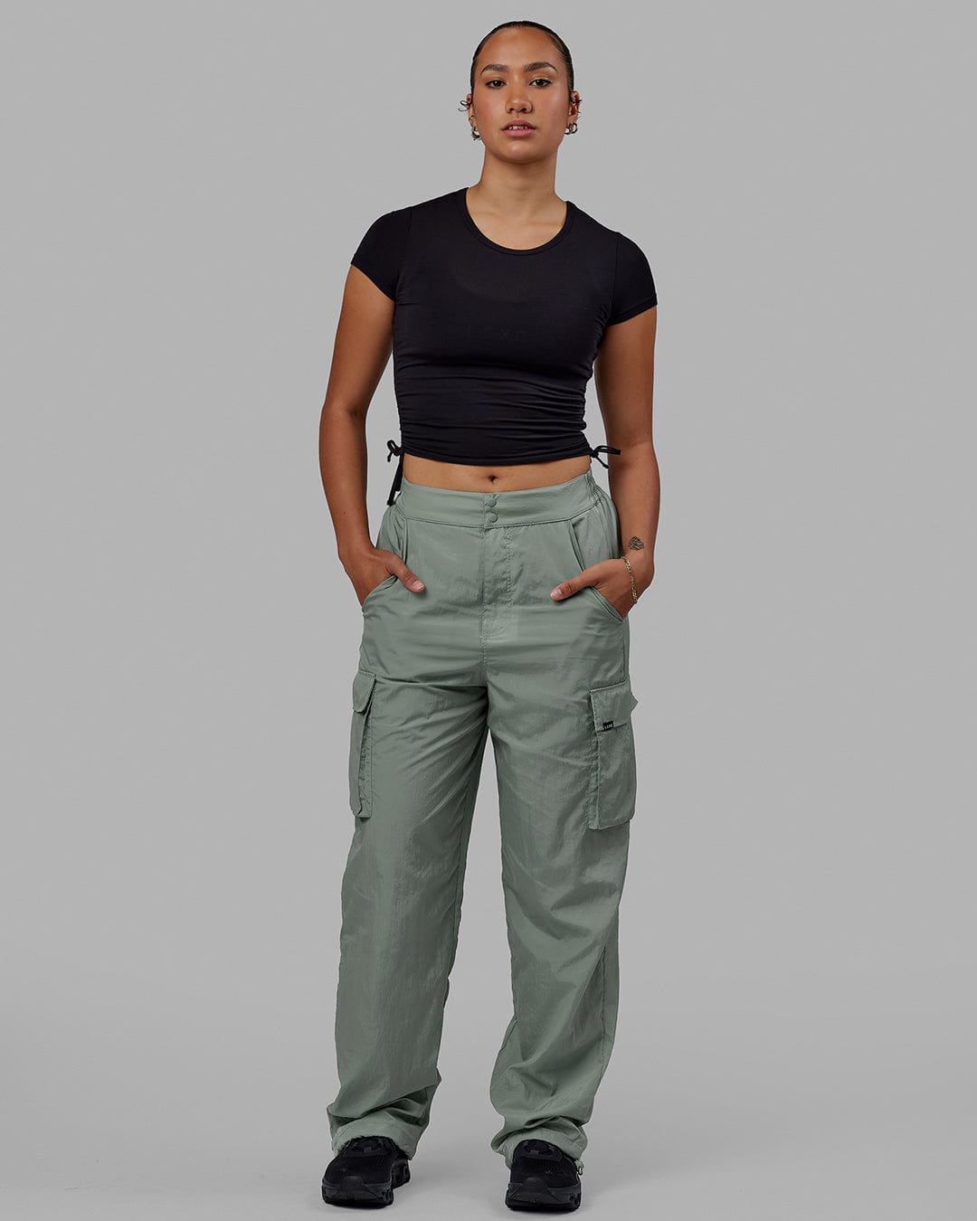 Woman wearing Unisex All Day Performance Cargo Pant - Iceberg Green
