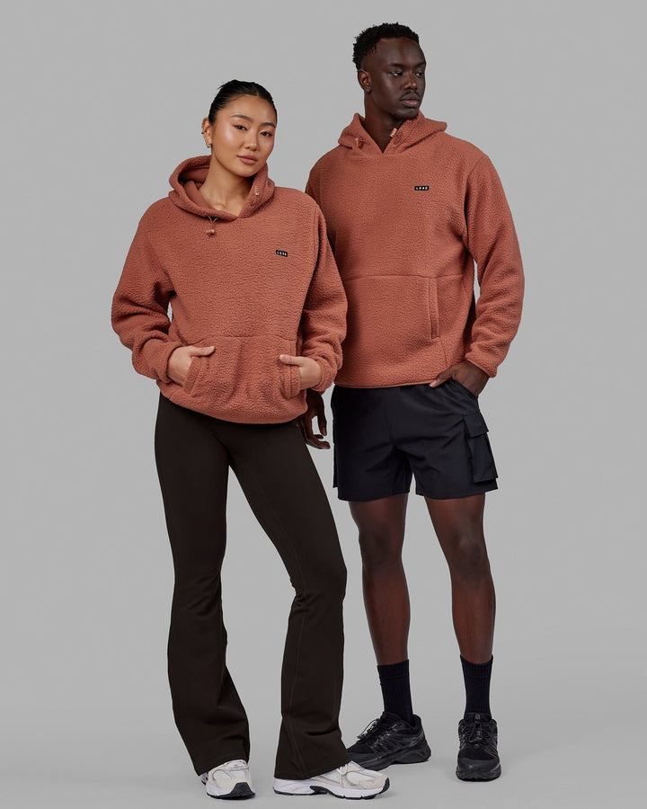Duo wearing Unisex Alpine Hoodie - Cedar Wood