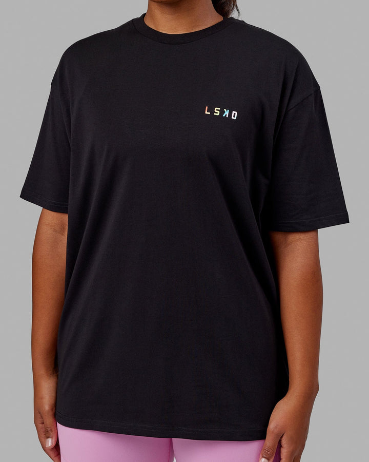 Woman wearing Unisex Amplify FLXCotton Tee Oversize - Black