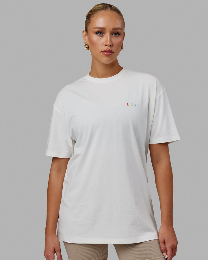 Woman wearing Unisex Amplify FLXCotton Tee Oversize - Off White