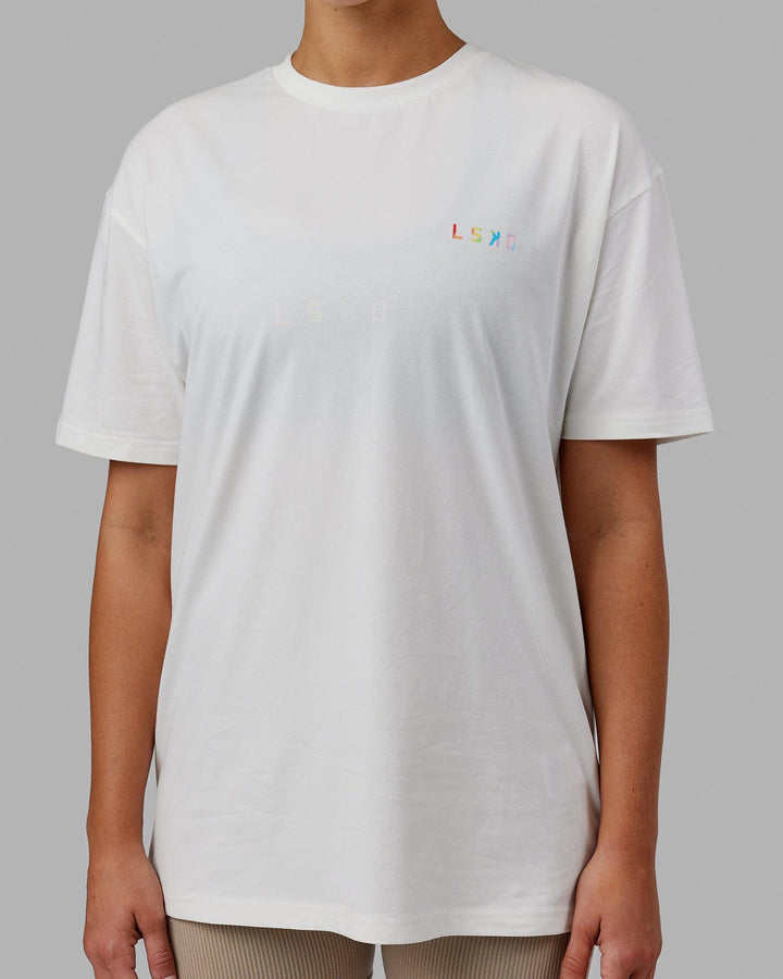 Woman wearing Unisex Amplify FLXCotton Tee Oversize - Off White
