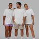 Group wearing Unisex Amplify FLXCotton Tee Oversize - Off White