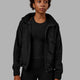 Women Wearing Barely There Jacket - Black
