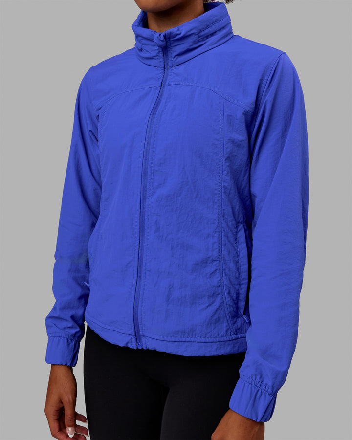 Women Wearing Barely There Jacket - Power Cobalt
