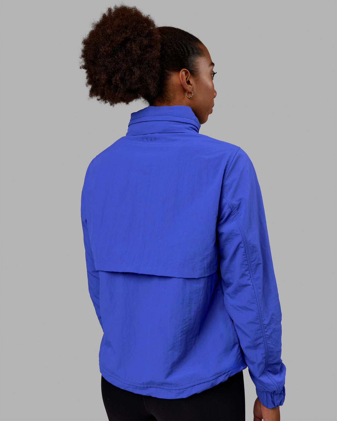 Women Wearing Barely There Jacket - Power Cobalt