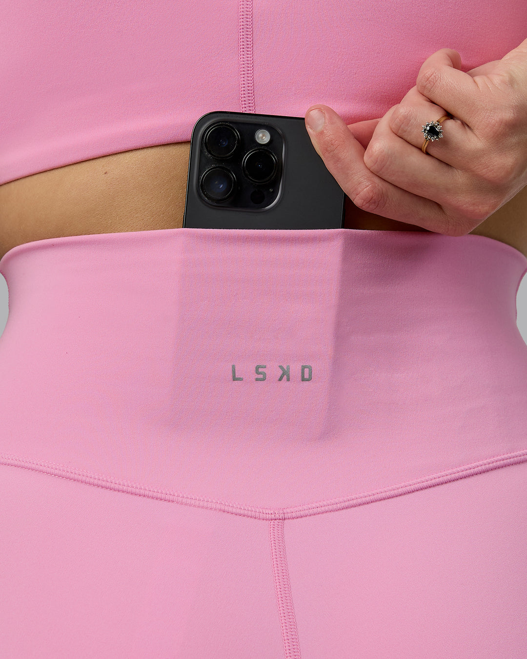 Woman wearing Base 2.0 Ultra High-Rise 6&quot; Short - Bubblegum