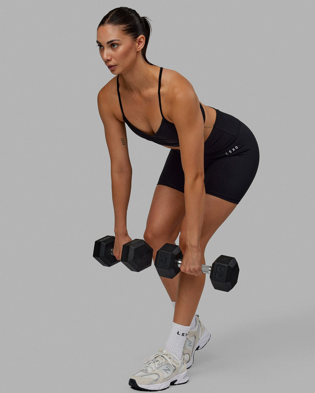 Woman wearing Base 2.0 Ultra High-Rise 6&quot; Short - Black