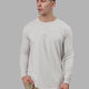 Man wearing Base FLXCotton LS Tee - Lunar Rock