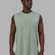Man wearing Base FLXCotton Tank - Iceberg Green