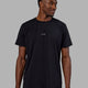 Man wearing Base FLXCotton Tee - Black-Pink Rose