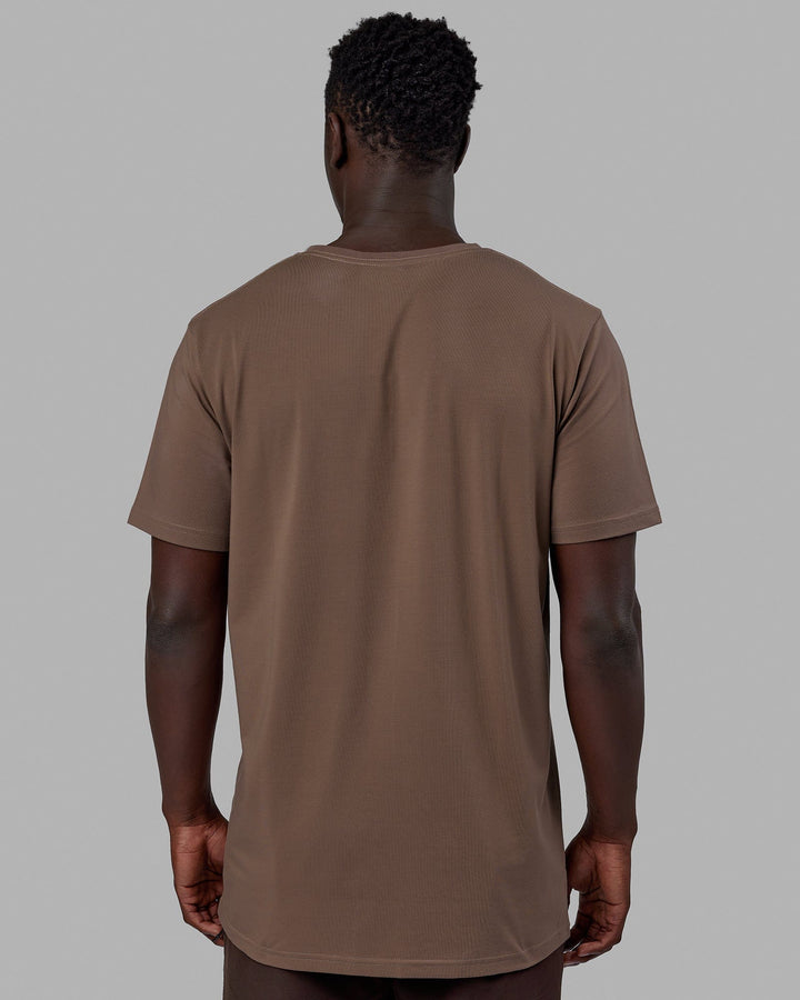 Man wearing Base FLXCotton Tee - Deep Taupe
