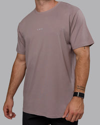 Man wearing Base FLXCotton Tee - Greyish Purple