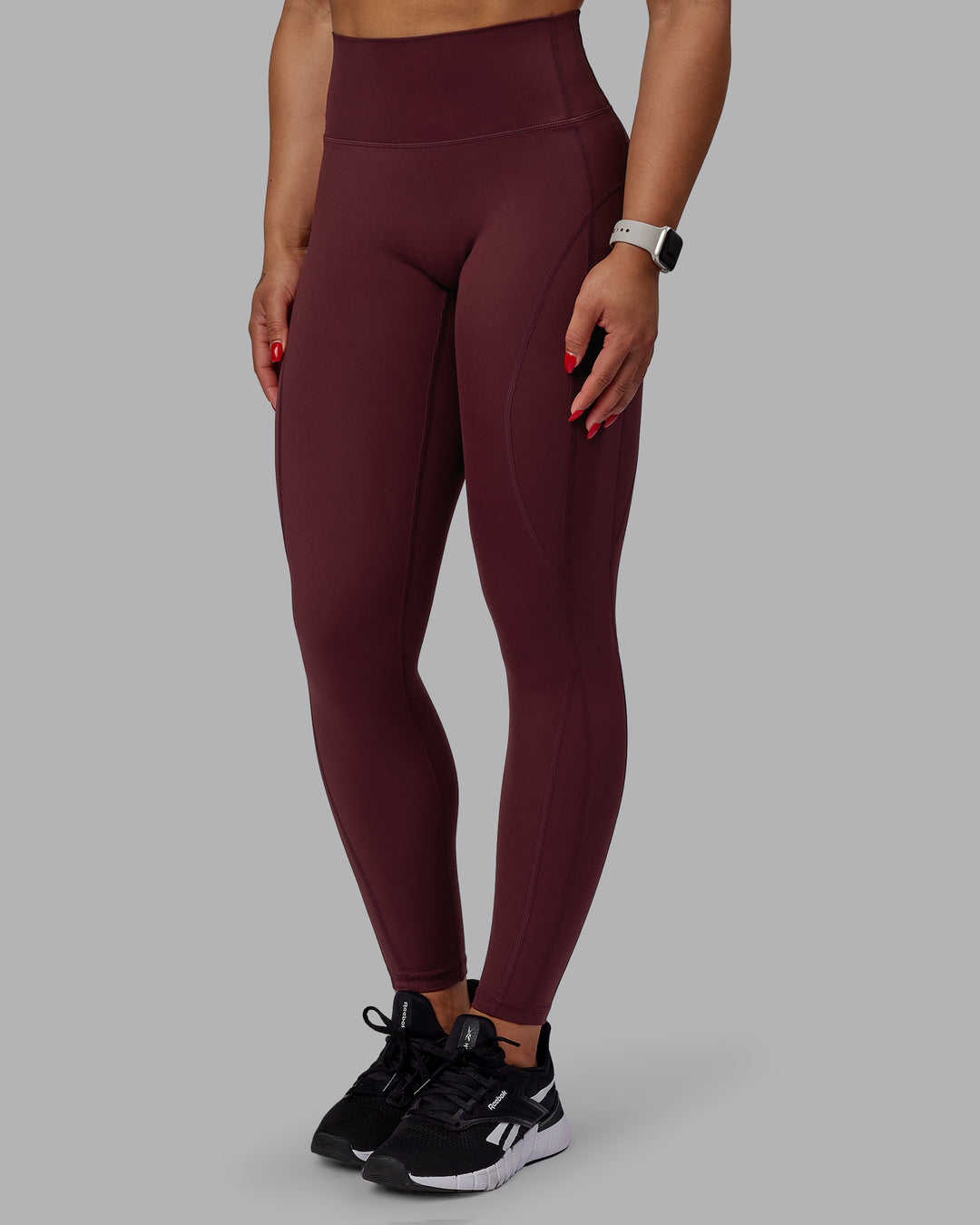 Woman wearing Bend Ultra High-Rise Full Length Legging - Dark Cherry