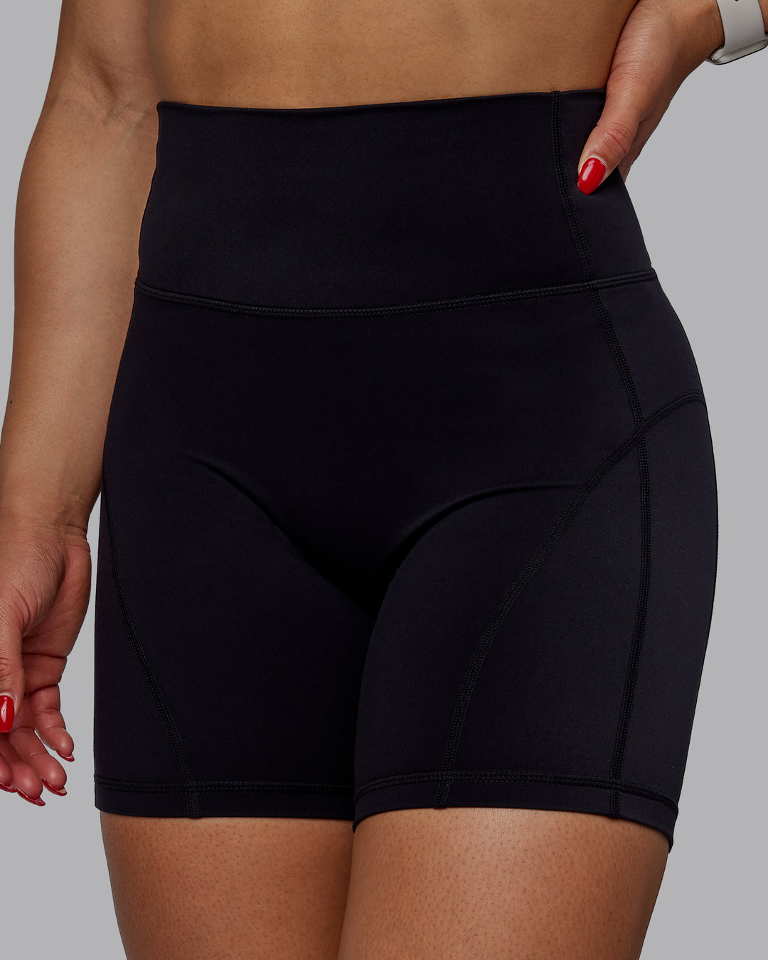 Woman wearing Bend Ultra High-Rise 6&quot; Short - Black