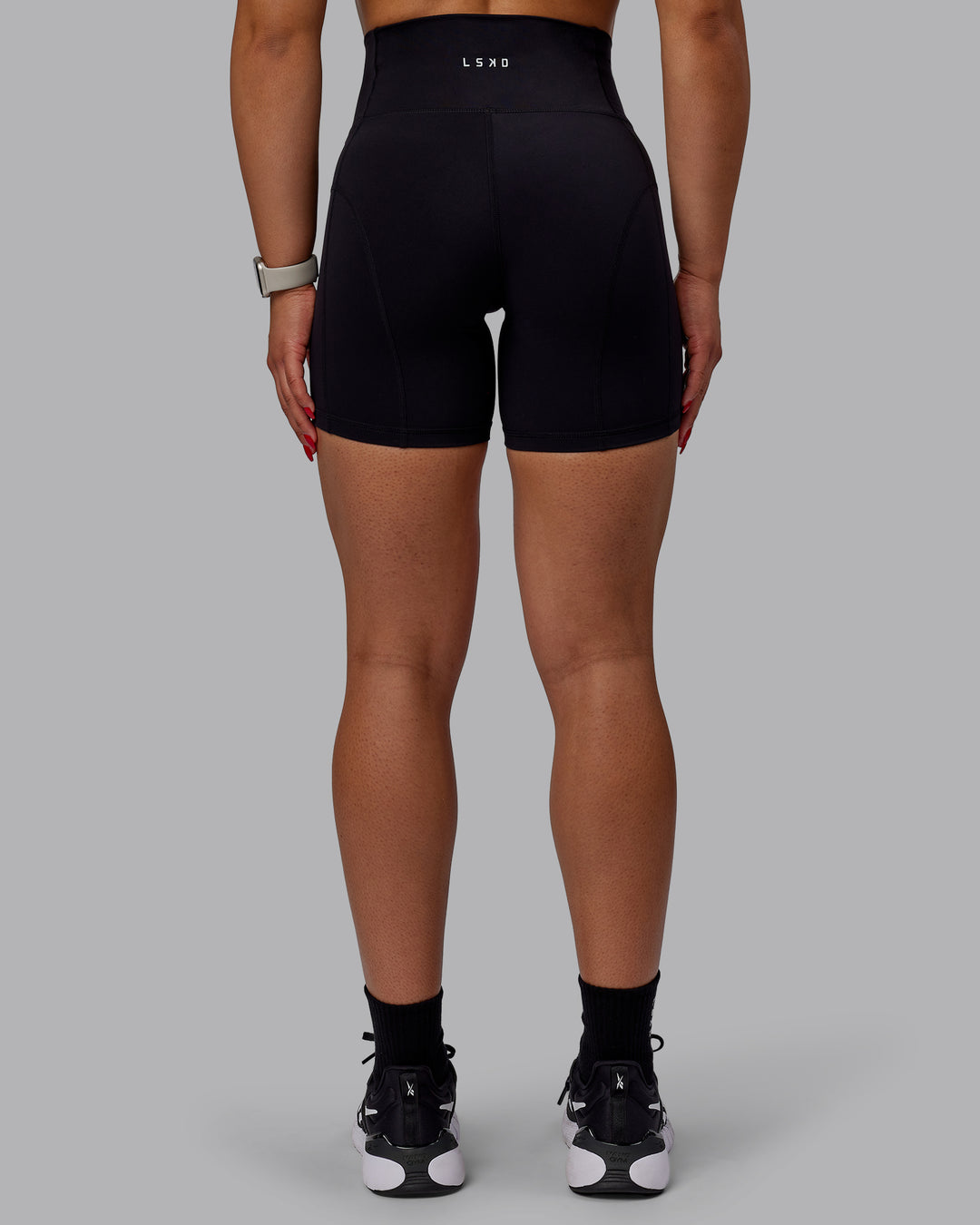 Woman wearing Bend Ultra High-Rise 6&quot; Short - Black