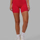 Woman wearing Bend Mid Short Tight - Scarlet