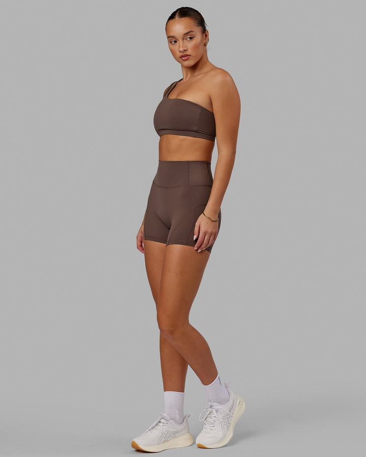 Woman wearing Bend X-Short Tight - Peppercorn