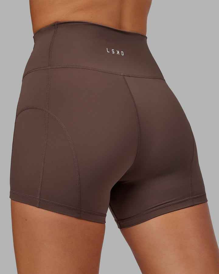 Woman wearing Bend X-Short Tight - Peppercorn