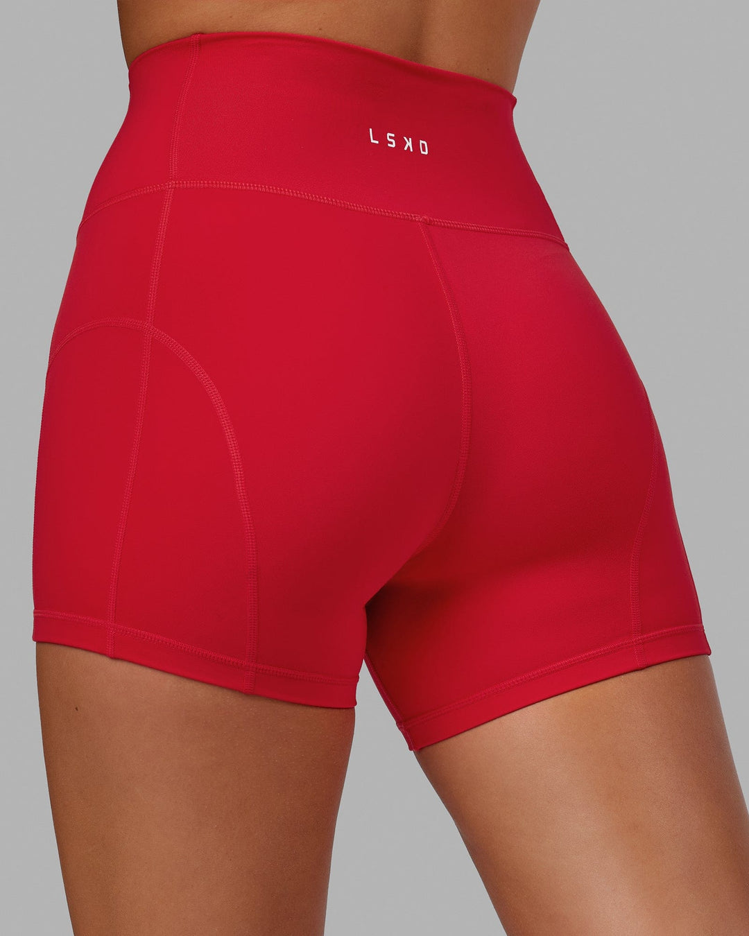 Woman wearing Bend X-Short Tight - Scarlet