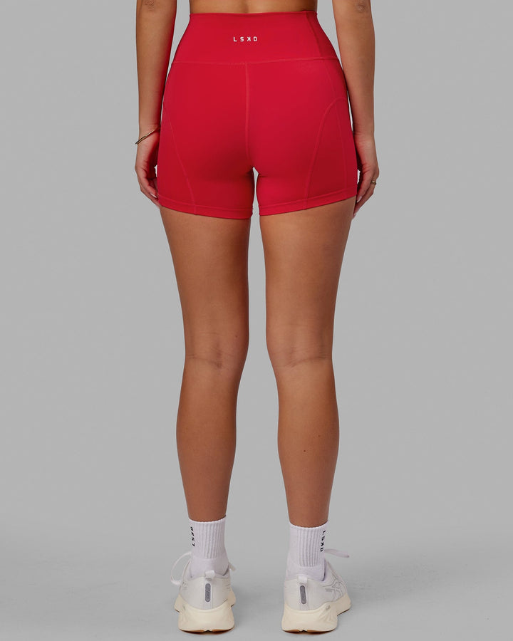 Woman wearing Bend X-Short Tight - Scarlet