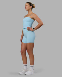 Woman wearing Blaze Ultra High-Rise 6" Short - Crystal Blue
