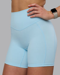 Woman wearing Blaze Ultra High-Rise 6" Short - Crystal Blue
