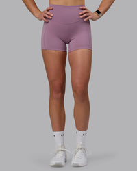 Woman wearing Blaze Ultra High-Rise 4" Short - Grape