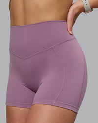 Woman wearing Blaze Ultra High-Rise 4" Short - Grape