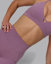Woman wearing Blaze Ultra High-Rise 4" Short - Grape