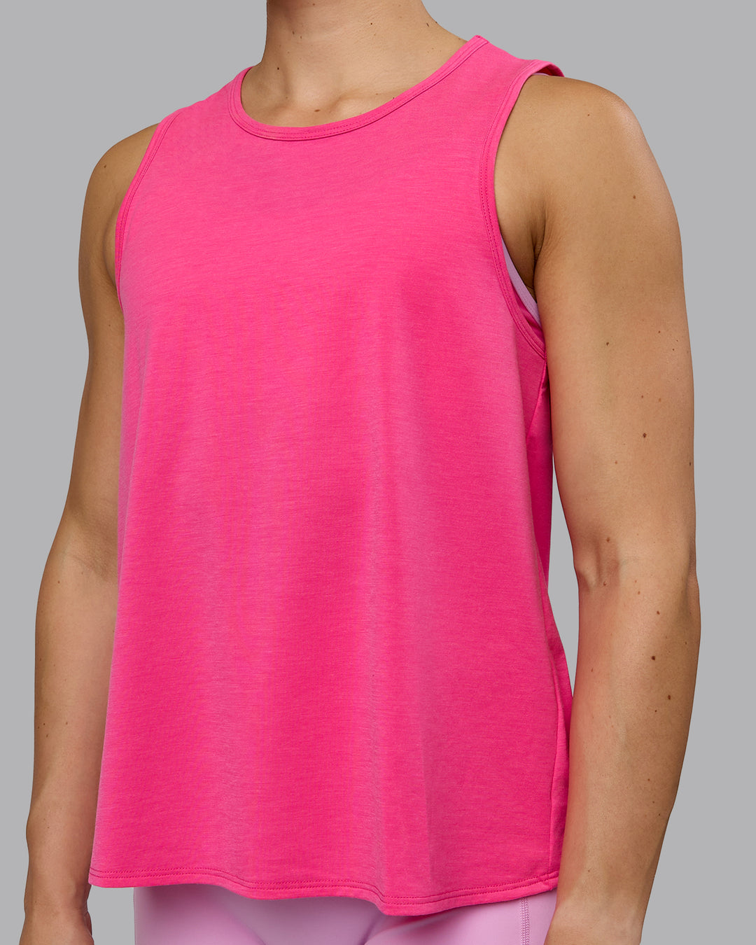 Woman wearing Breeze Training Tank - Ultra Pink - view 6