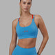 Bridge Sports Bra - Azure Blue-Infrared