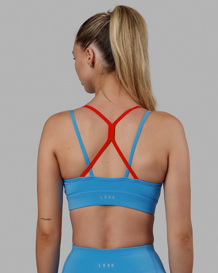 Bridge Sports Bra - Azure Blue-Infrared