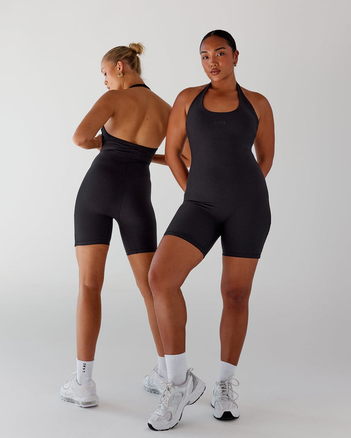 Women wearing Challenger Bodysuit - Black