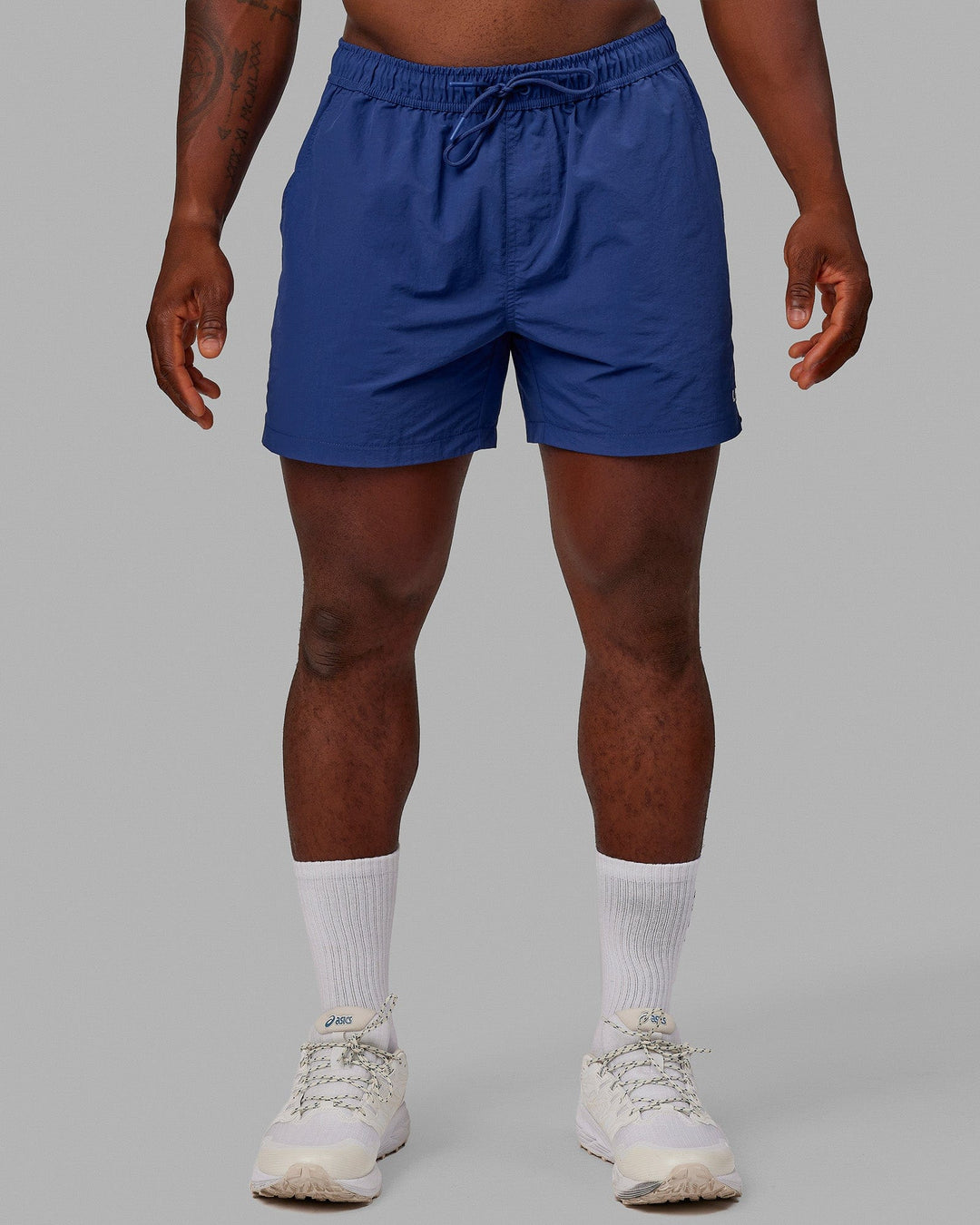 Man wearing Classic 5" Shorts - Galactic Cobalt