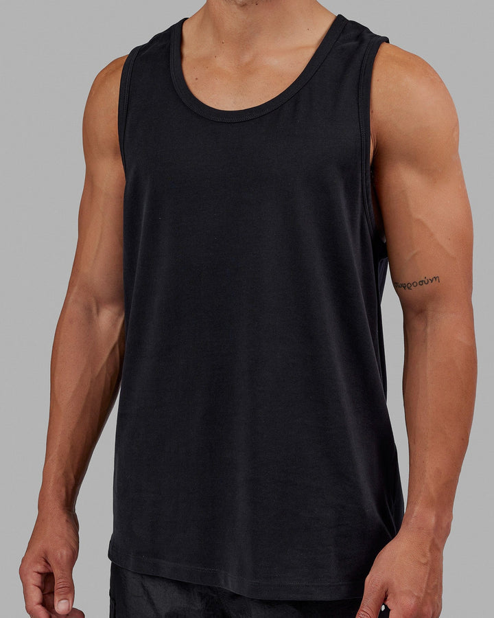 Man wearing Classic Heavyweight Tank - Black