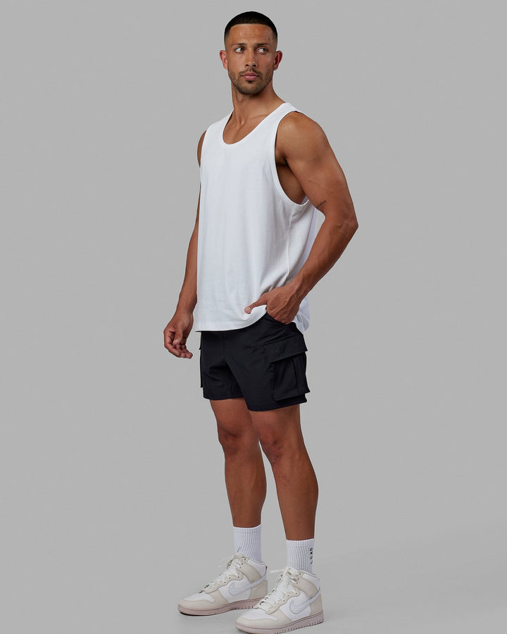 Man wearing Classic Heavyweight Tank - White